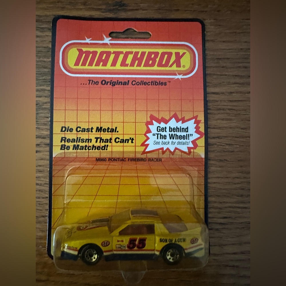 Matchbox die cast metal Pontiac Firebird Racer vintage new in box